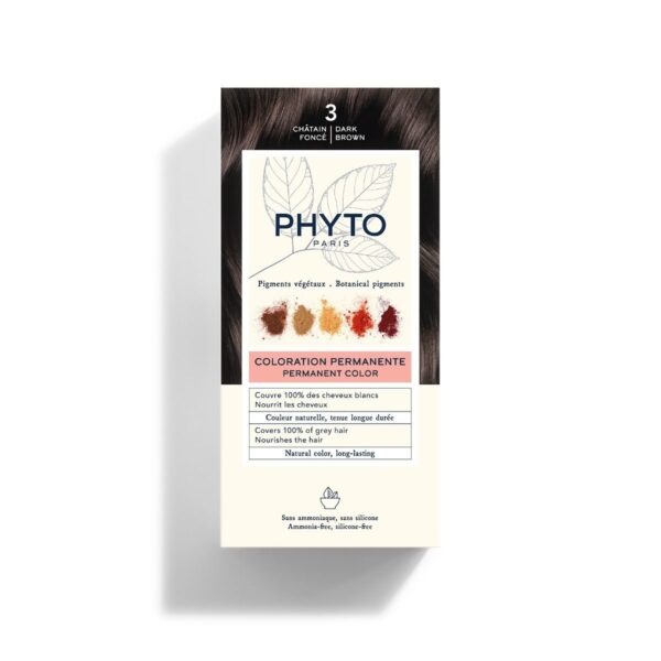 PHYTO COLORACION 3 CASTAÑO OSCURO