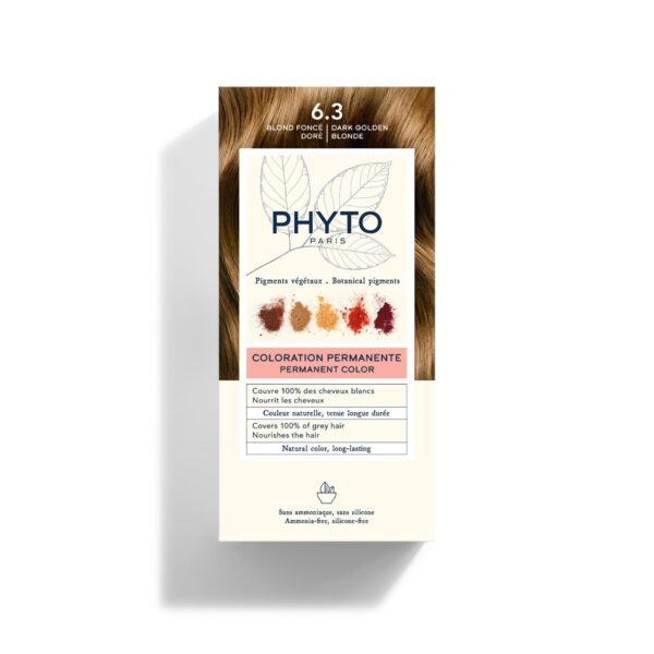 PHYTO COLORACIÓN 6.3 RUBIO OSCURO DORADO