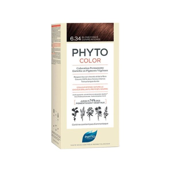 PHYTO COLORACION 6.34 RUBIO OSCURO DORADO