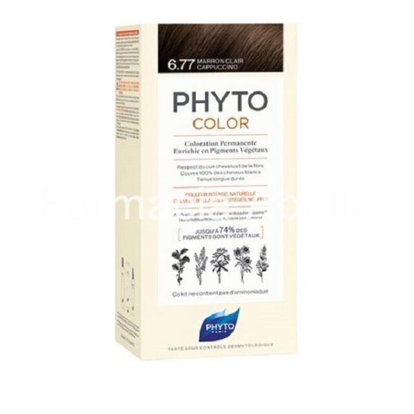 PHYTO COLORACIÓN 6.77 MARRON CLARO CAPUCHINO