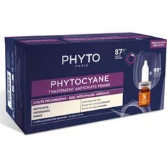 PHYTO PHYTOCYANE CAÍDA REACCIONAL MUJER 12 AMPOLLAS + CHAMPÚ 100 ML