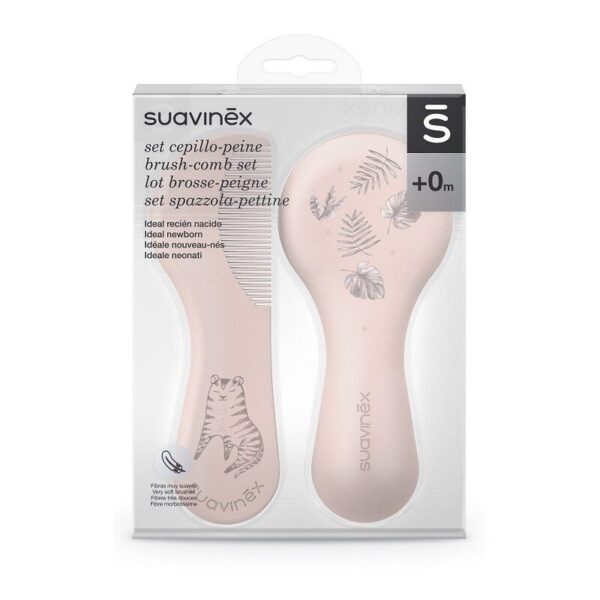 SUAVINEX SET CEPILLO Y PEINE ROSA +0M