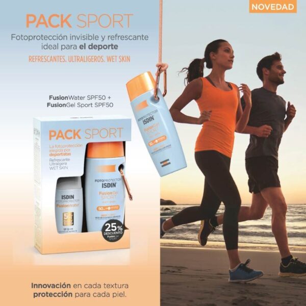 Pack ISDIN Sport Fusion Water Magic + Fusion Gel Sport - Fotoprotector deportivo