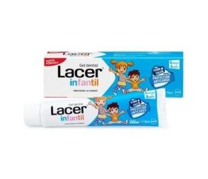 Lacer Gel Dental Infantil Fresa 75ml - Pasta de dientes para niños