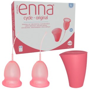 ENNA COPA MENSTRUAL PACK 2 COPAS "CYCLE - ORIGINAL" TALLA M + CAJA ESTERILIZADORA