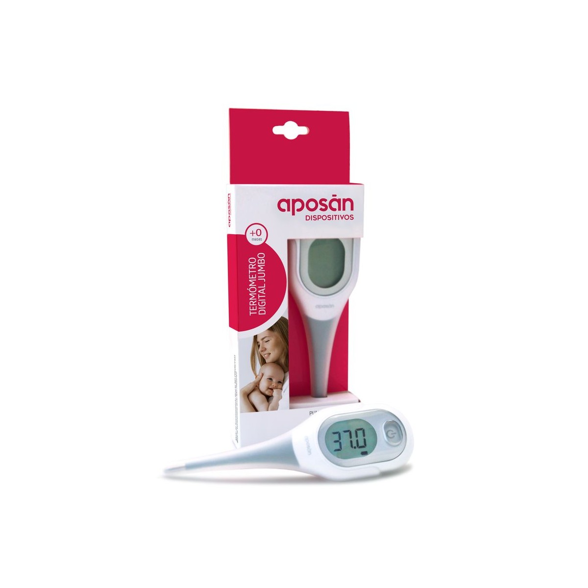APOSAN TERMÓMETRO CLINICO DIGITAL DISPOSITIVOS 1 UNIDAD PANTALLA JUMBO