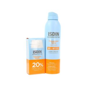 ISDIN FOTOPROTECTOR PACK FUSION WATER MAGIC SPF50 50ML +TRANSPARENT SPRAY SPF50 250ML* (20% DTO)