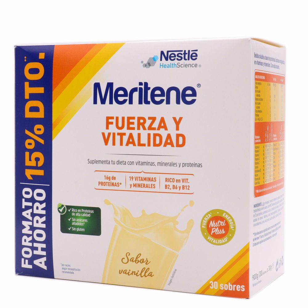 MERITENE VAINILLA PACK AHORRO 30 SOBRES