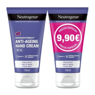 NEUTROGENA DUPLO CREMA DE MANOS ANTIAGE SPF20 2X75ML