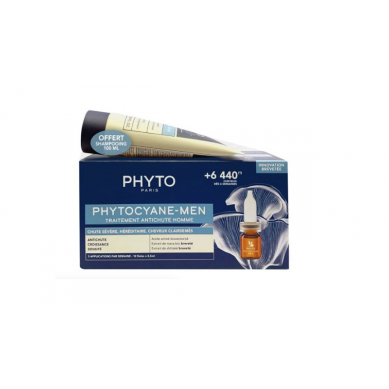 PHYTO SET CYANE MEN + CHAMPÚ (REGALO)