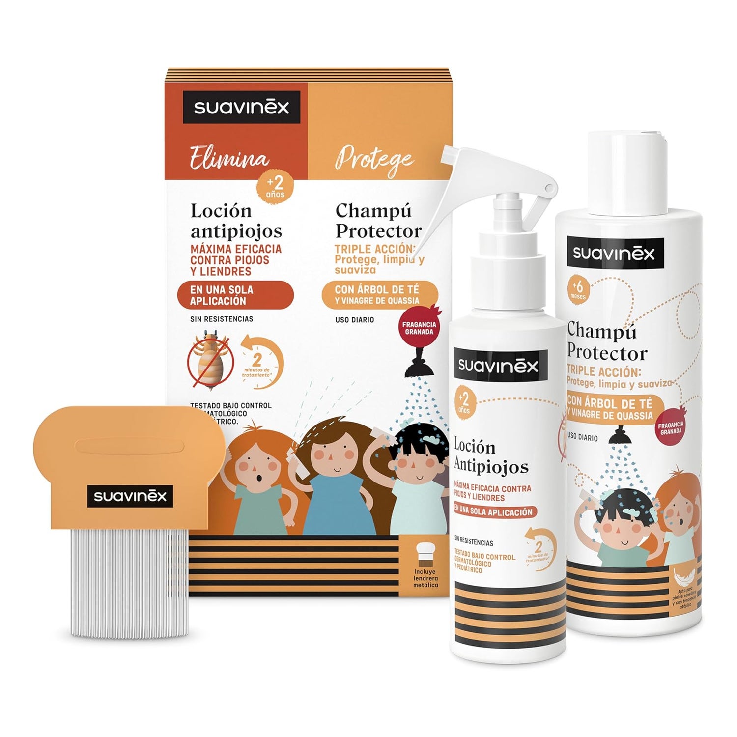 SUAVINEX PACK ANTIPIOJOS LOCIÓN 125ML + CHAMPÚ 250ML