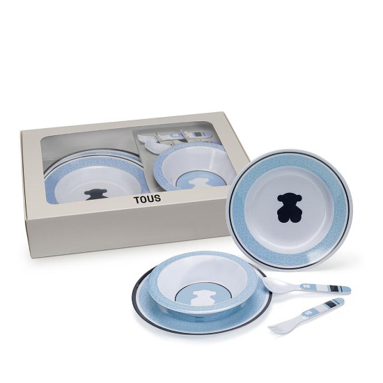 TOUS VAJILLA 3 PLATOS + CUCHARA Y TENEDOR UNISEX